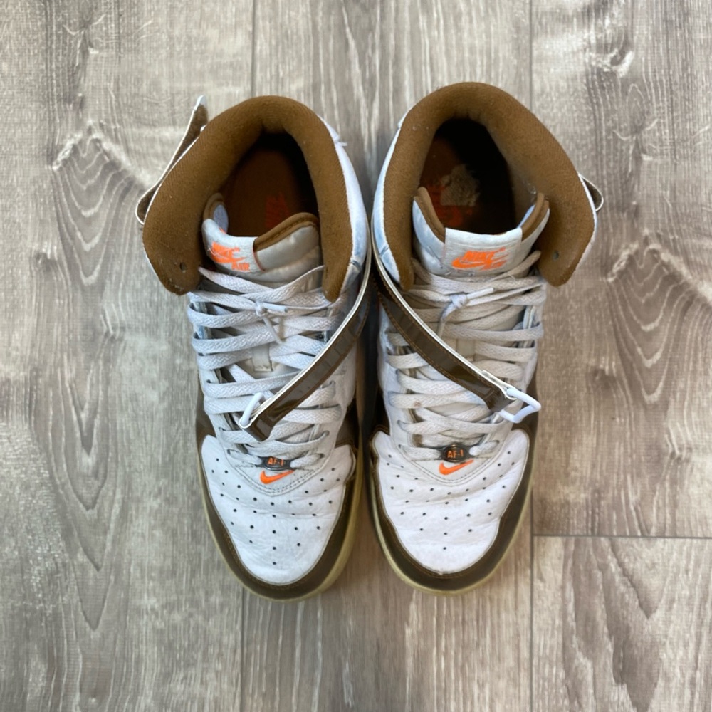 Send All Offers! Nike Air Force 1 (Jewel Ale Brown) Mid-Top - WhiteBrownOrange